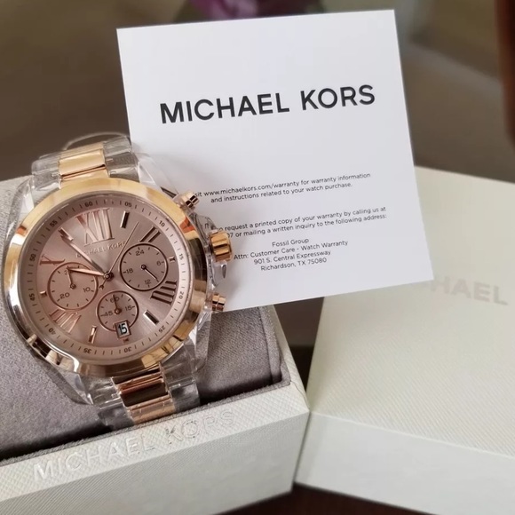 Michael Kors Accessories - Michael Kors bradshaw acetate clear rosegold watch